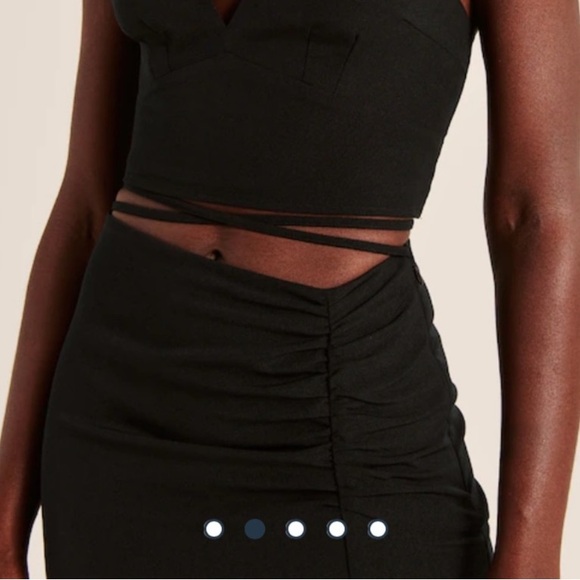 Abercrombie Cinched Tie Waist Midi Skirt - Picture 2 of 4